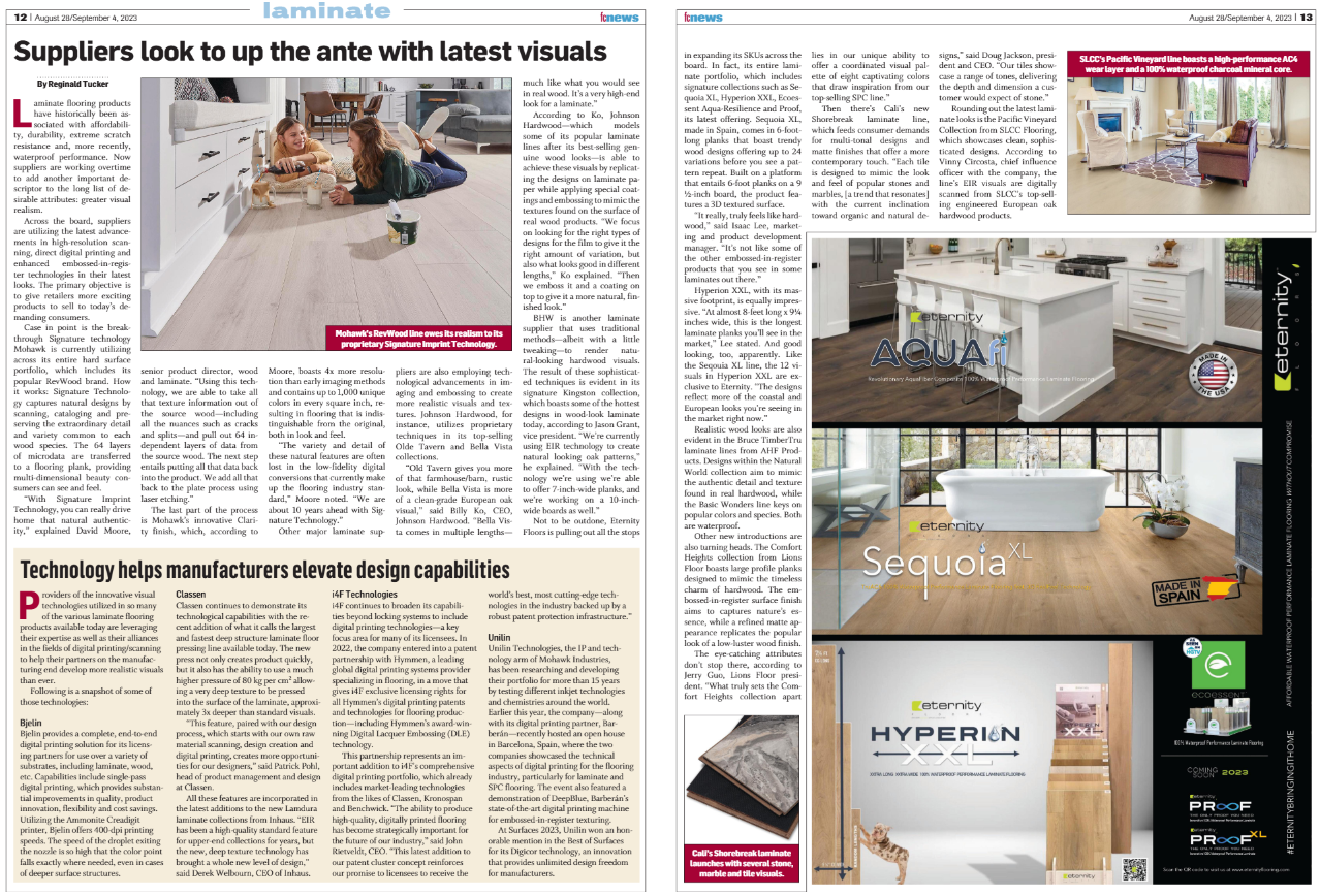 Laminate suppliers up the ante with latest visuals