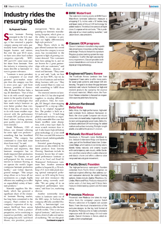 Laminate: Industry rides the resurging tide