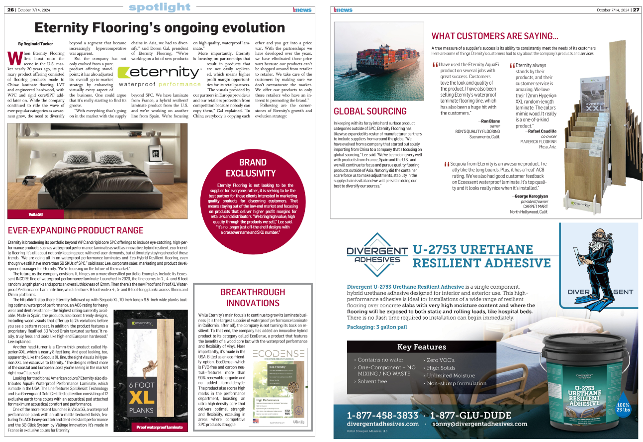 Eternity Flooring experiences ongoing Evolution