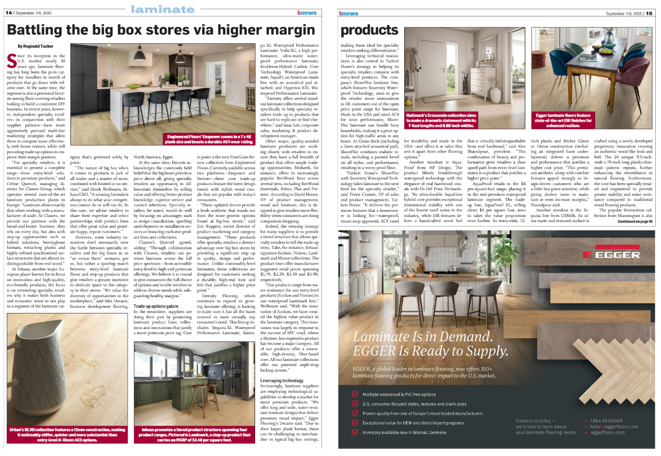 Laminate flooring helps retailers beat big box stores